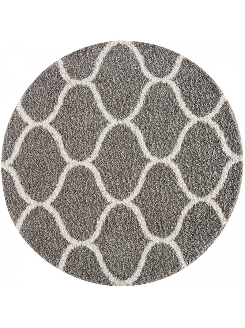 Tapis longs poils shaggy tissé motif scandinave SG MADRID Gris - Kiabi