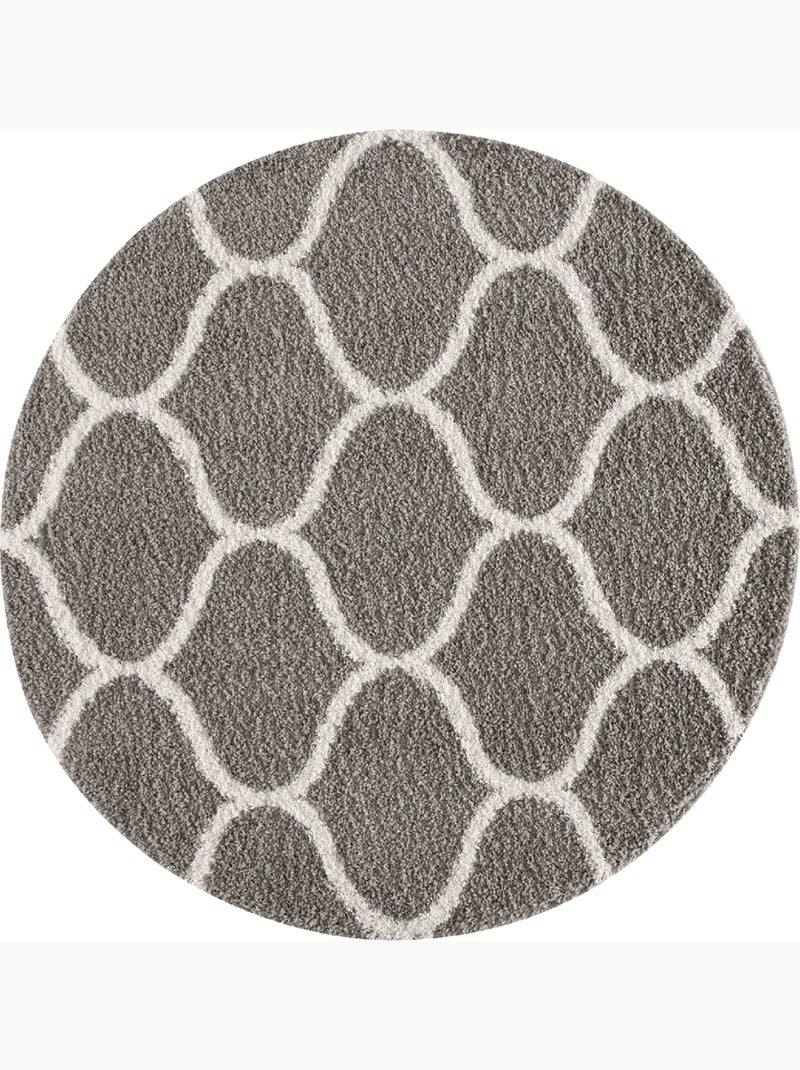 Tapis longs poils shaggy tissé motif scandinave SG MADRID Gris - Kiabi