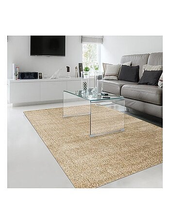 Tapis longs poils shaggy tissé motif uni SILCHOU