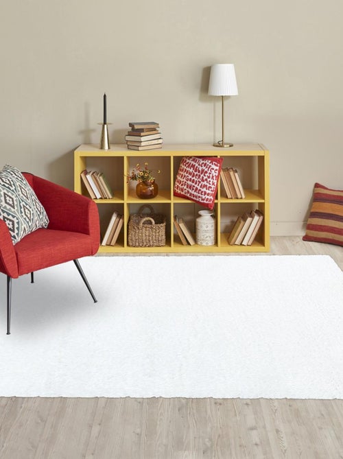 Tapis longs poils shaggy tissé motif uni UNI A - Kiabi