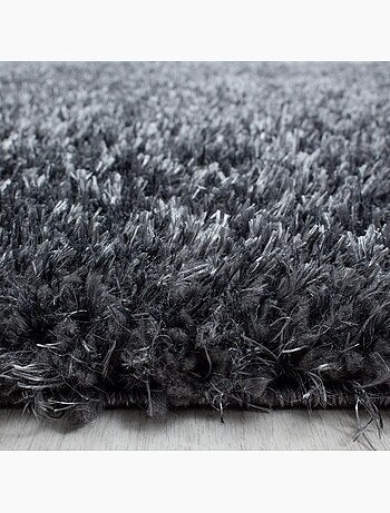 Tapis longs poils shaggy tissé motif uni UNI A