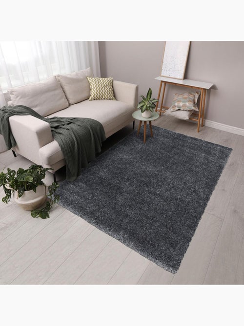 Tapis longs poils shaggy tissé motif uni UNI A - Kiabi