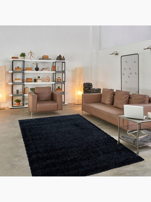 Tapis longs poils shaggy tissé motif uni UNI A - Kiabi