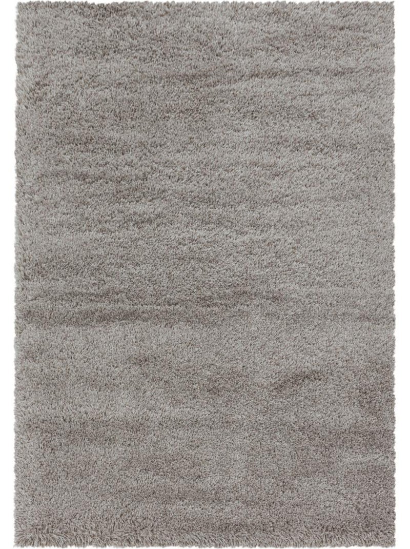 Tapis longs poils shaggy tissé motif uni UNI B Beige - Kiabi