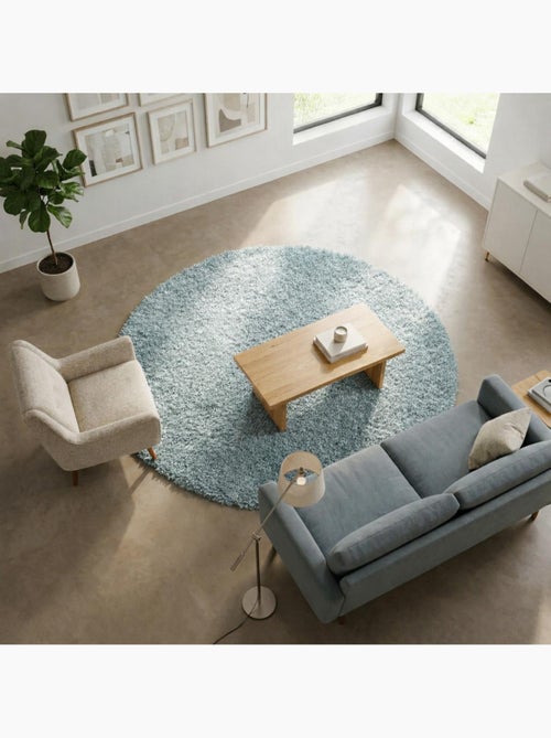 Tapis longs poils shaggy tissé motif uni UNI B - Kiabi