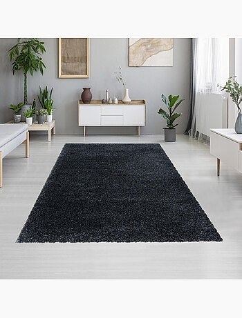 Tapis longs poils shaggy tissé motif uni UNI B