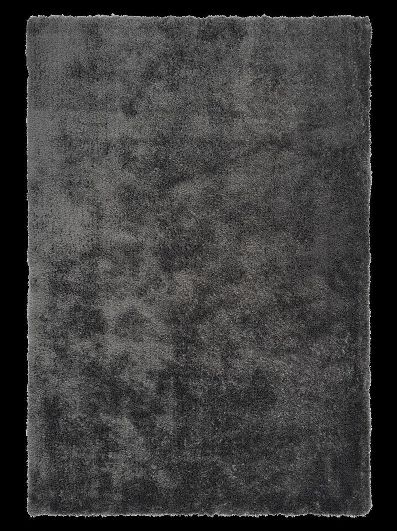 Tapis longs poils shaggy tufté motif uni BULUT Noir - Kiabi