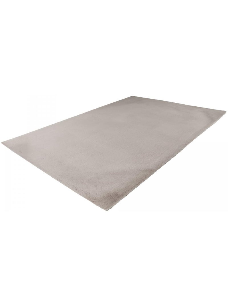 Tapis longs poils shaggy tufté motif uni CAREI Argent - Kiabi