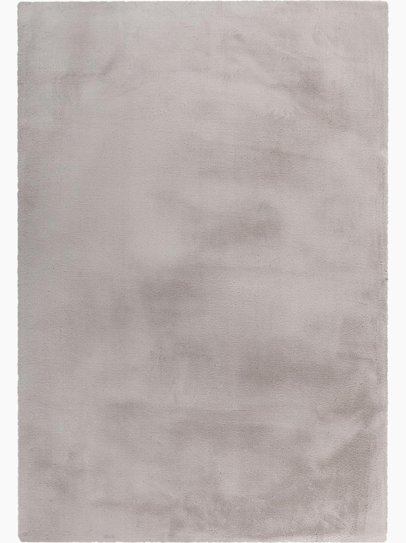 Tapis longs poils shaggy tufté motif uni CAREI Argent - Kiabi