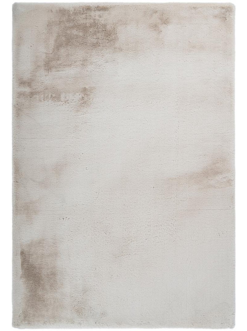 Tapis longs poils shaggy tufté motif uni JOUTA Beige - Kiabi
