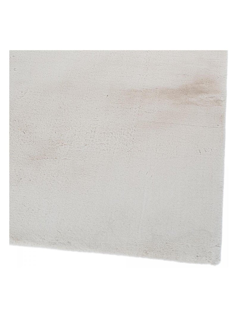 Tapis longs poils shaggy tufté motif uni JOUTA Beige - Kiabi