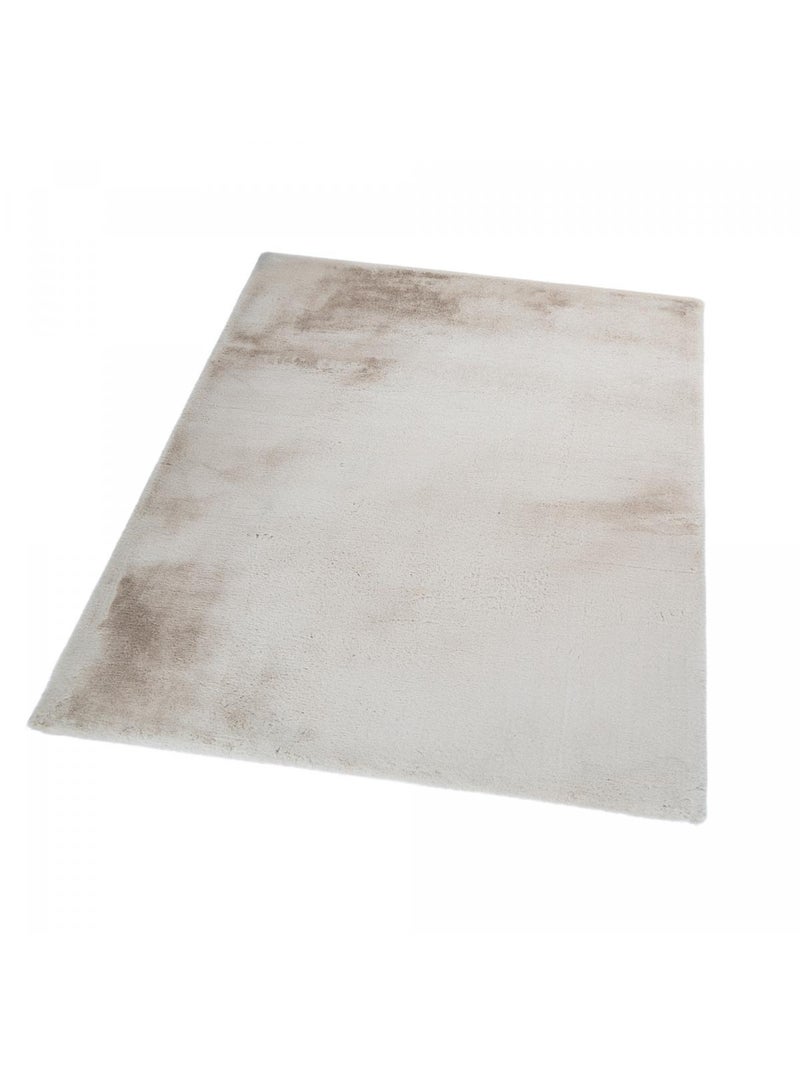 Tapis longs poils shaggy tufté motif uni JOUTA Beige - Kiabi