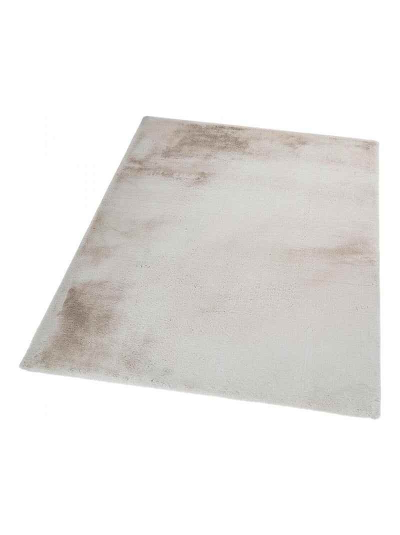 Tapis longs poils shaggy tufté motif uni JOUTA Beige - Kiabi