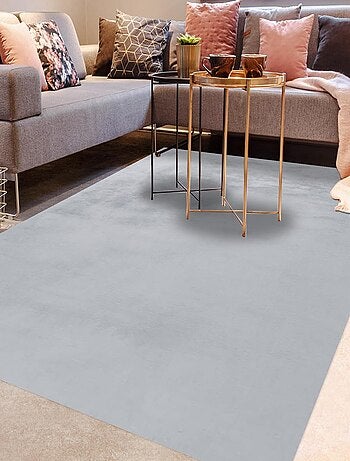 Tapis longs poils shaggy tufté motif uni SG UNI