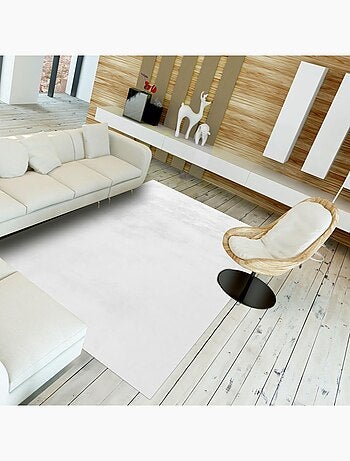 Tapis longs poils shaggy tufté motif uni SG UNI