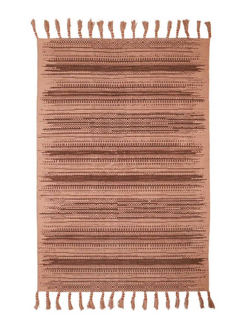 Tapis Loomy en coton Rose - Kiabi