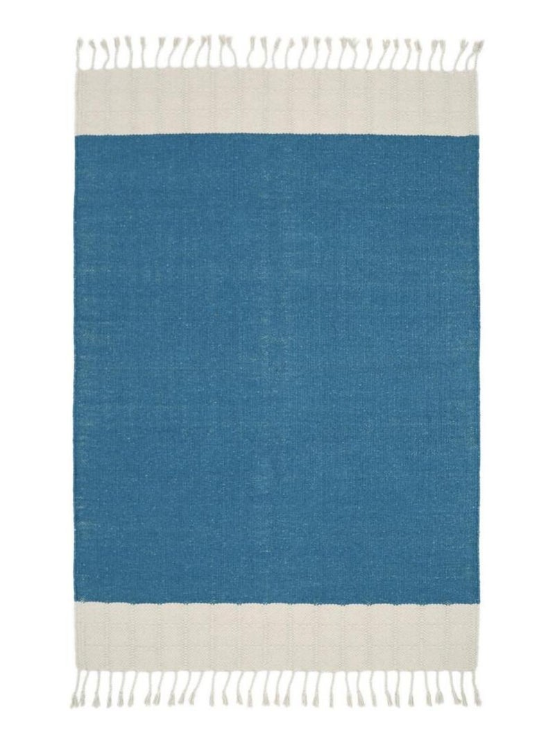 Tapis Lucia Colbert en Coton Bleu - Kiabi