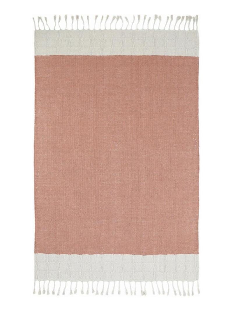 Tapis Lucia Liege en Coton Rose - Kiabi