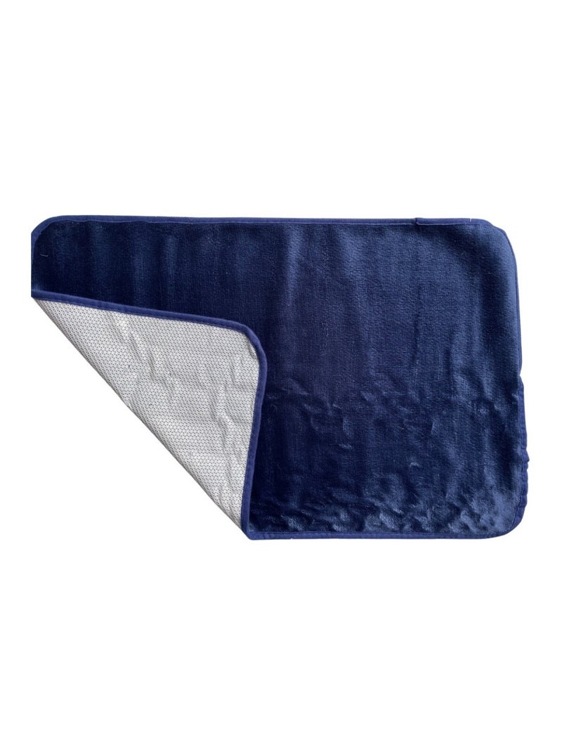 Tapis magique 2 en 1 Absorbant Anti-dérapant Bleu nuit - Kiabi