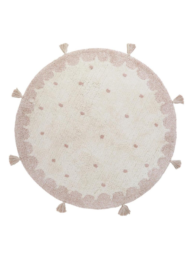 Tapis Mallen en coton Rose - Kiabi