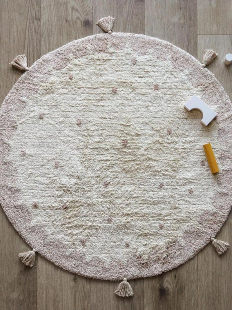 Tapis Mallen en coton Rose - Kiabi