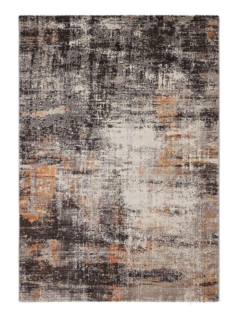 Tapis marron abstrait rectangle moderne Loan Marron - Kiabi