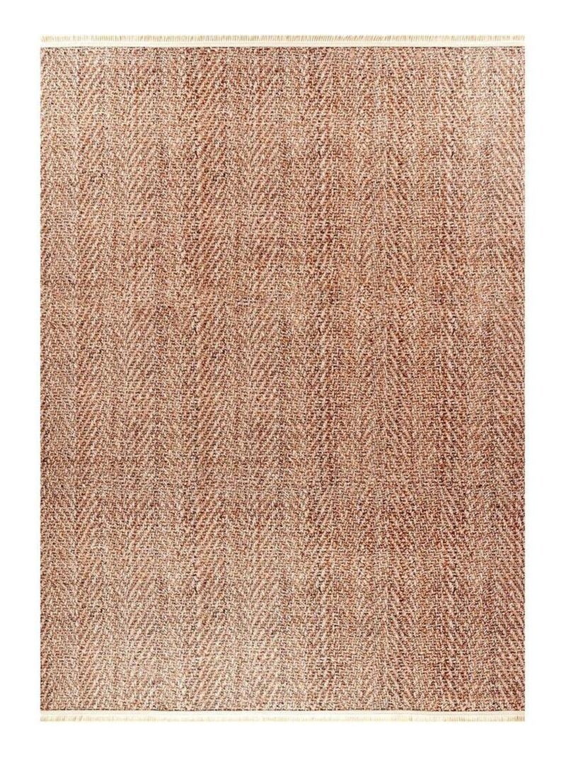 Tapis moderne à franges lavable en machine Sugar Beige - Kiabi