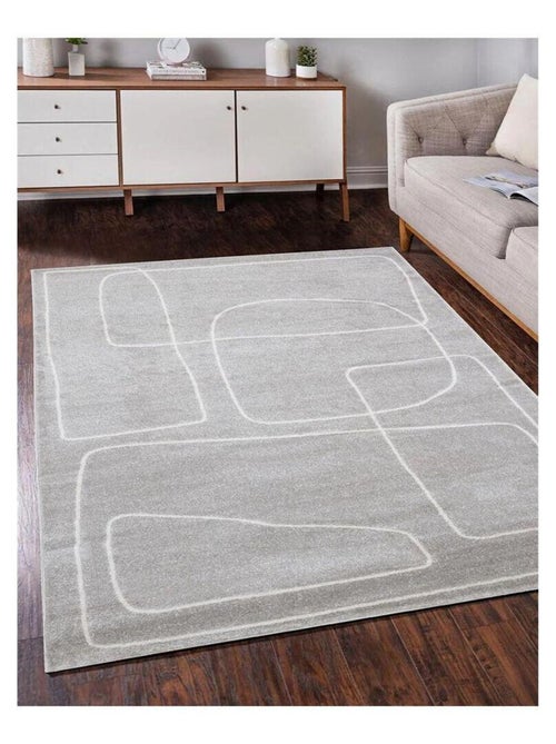 Tapis moderne abstrait intérieur rectangle Figure - Kiabi