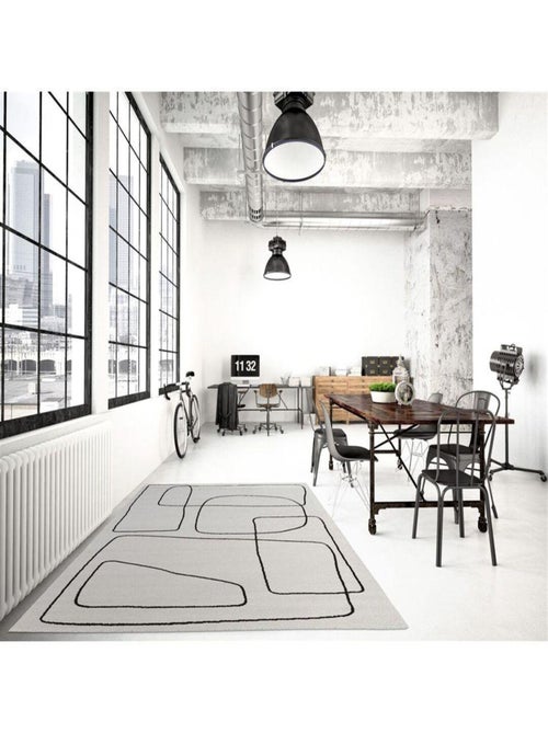 Tapis moderne abstrait intérieur rectangle Figure - Kiabi