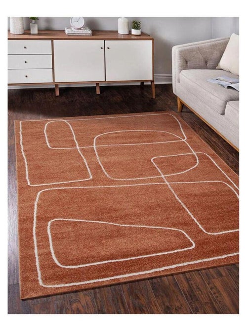Tapis moderne abstrait intérieur rectangle Figure - Kiabi
