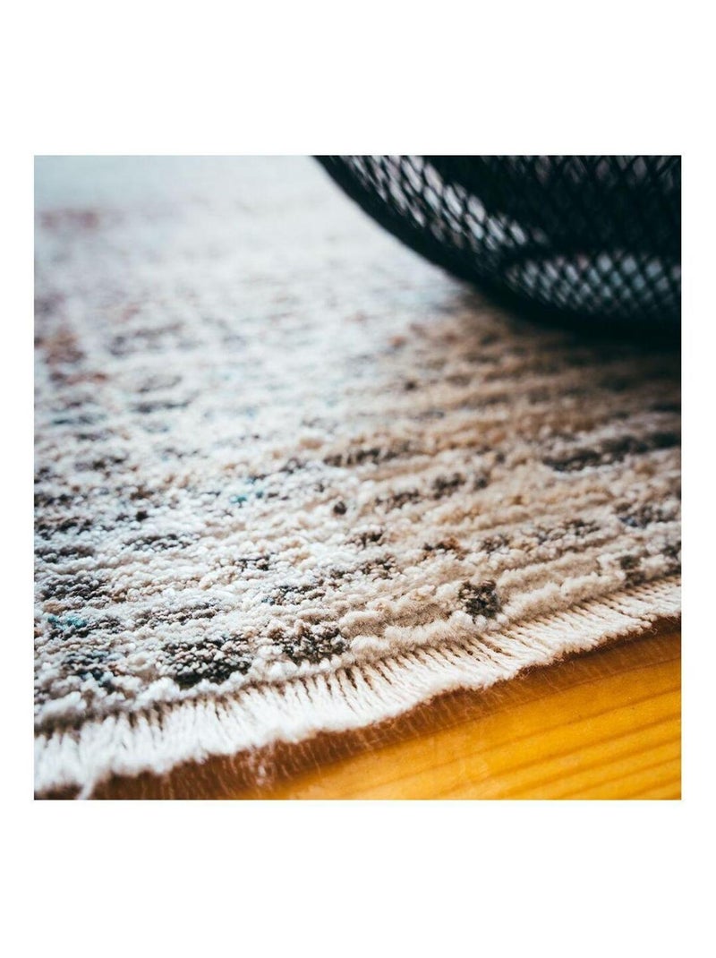 Tapis moderne avec franges abstrait multicolore Malone Multicolore - Kiabi