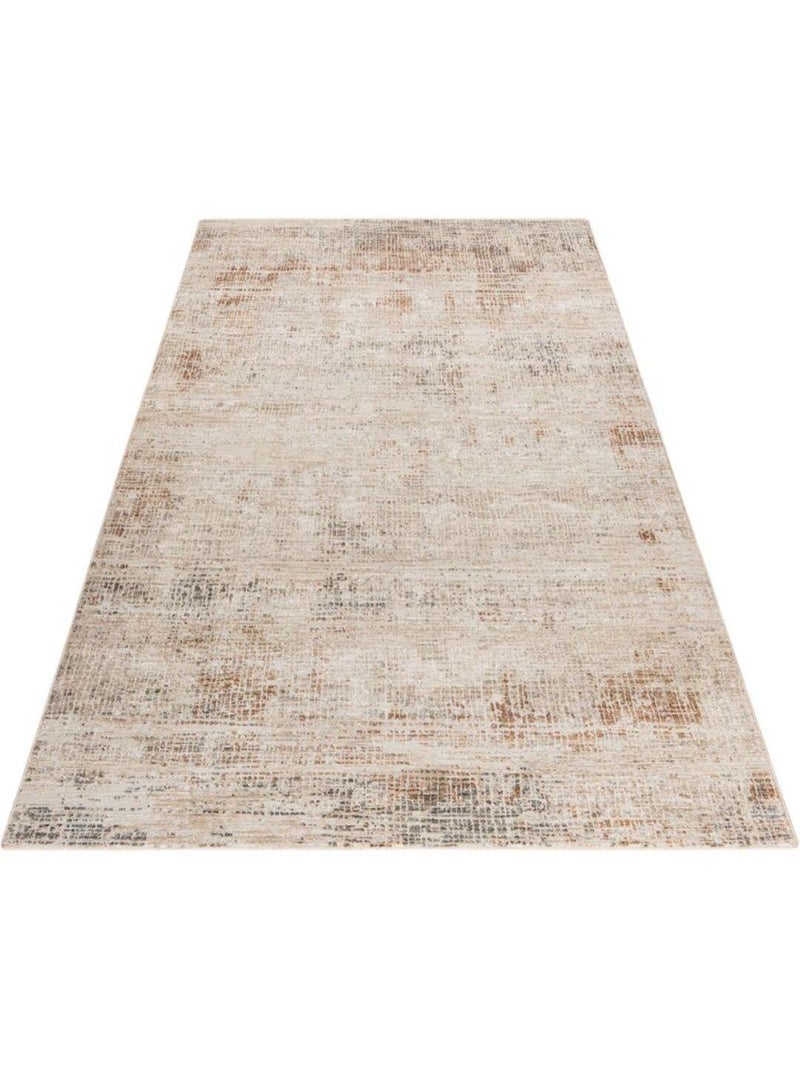 Tapis moderne avec franges abstrait multicolore Malone Multicolore - Kiabi