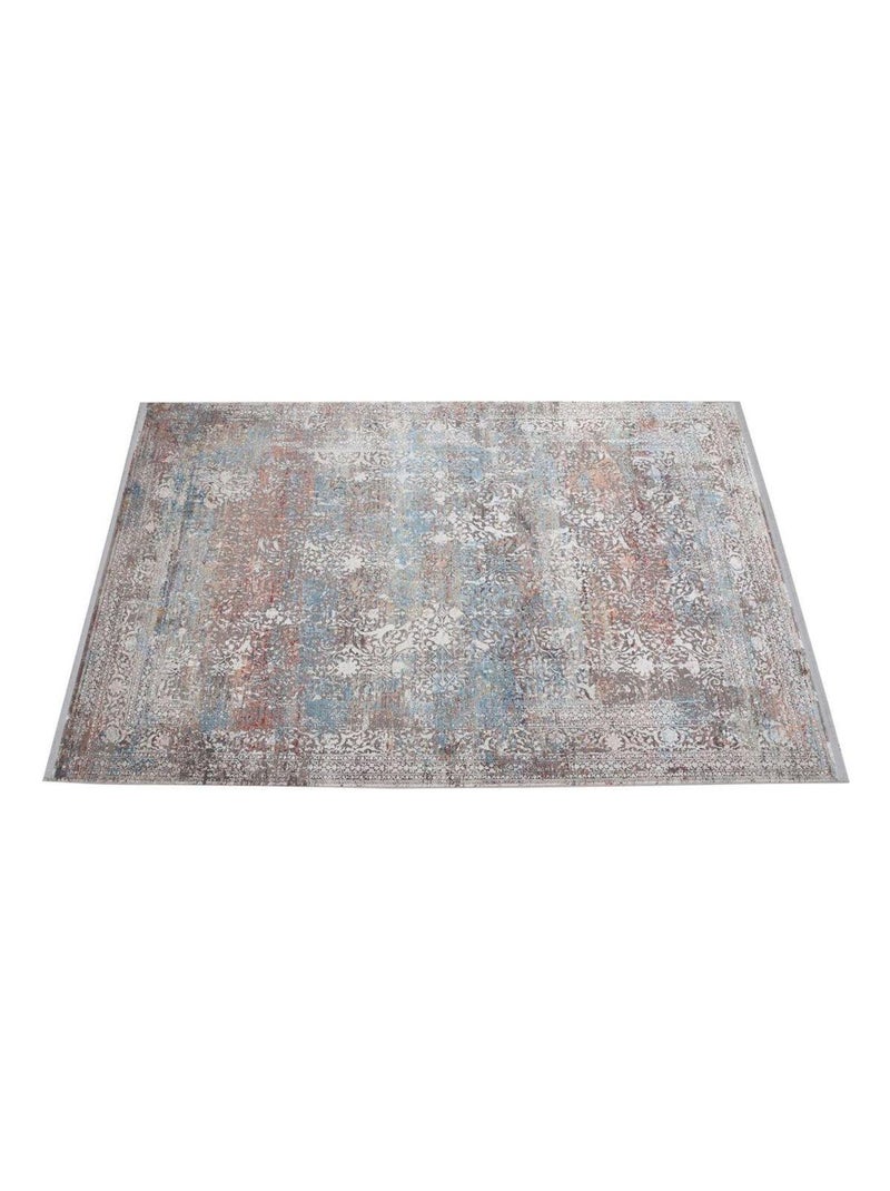 Tapis moderne avec franges abstrait rectangle Fading Multicolore - Kiabi