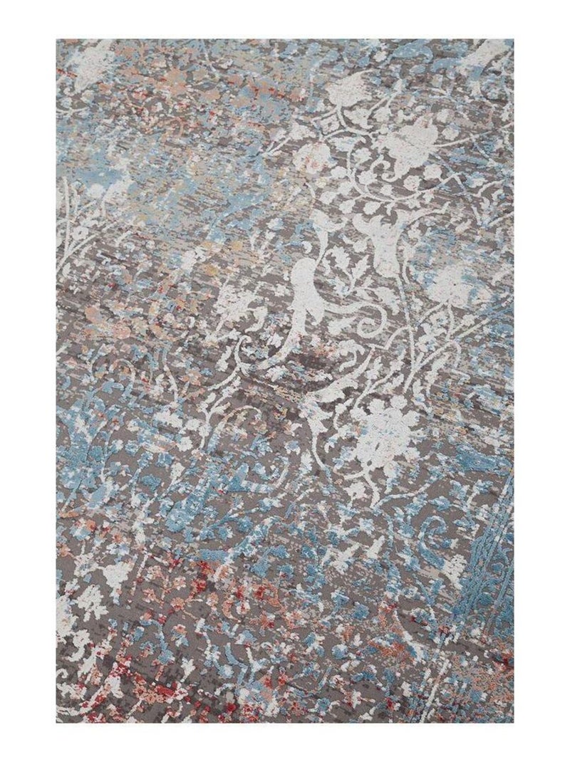 Tapis moderne avec franges abstrait rectangle Fading Multicolore - Kiabi