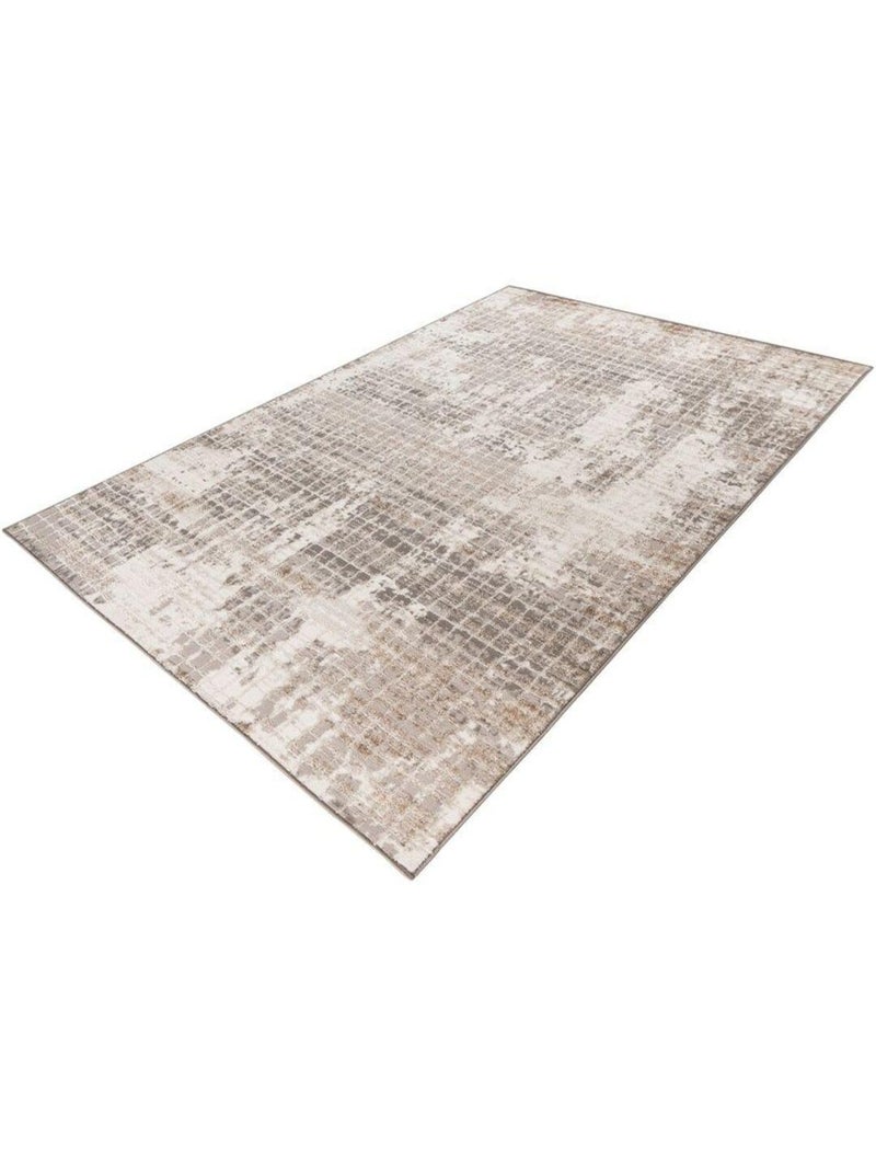 Tapis moderne effet 3D rayé rectangle Pedro Beige - Kiabi