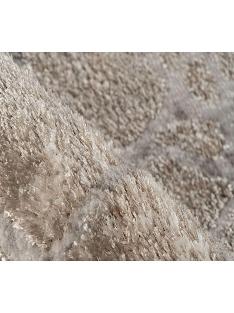 Tapis moderne effet 3D rectangle rayé Katoun Beige - Kiabi