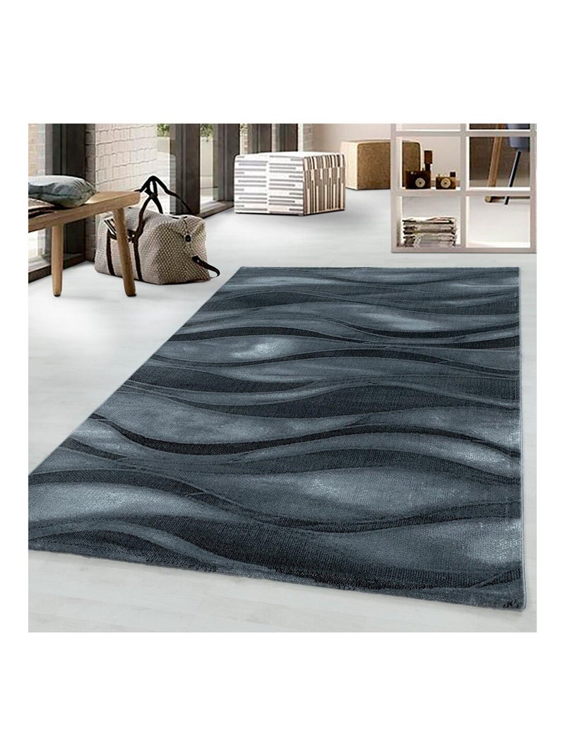 Tapis moderne effet courbe de salon Geai Noir - Kiabi