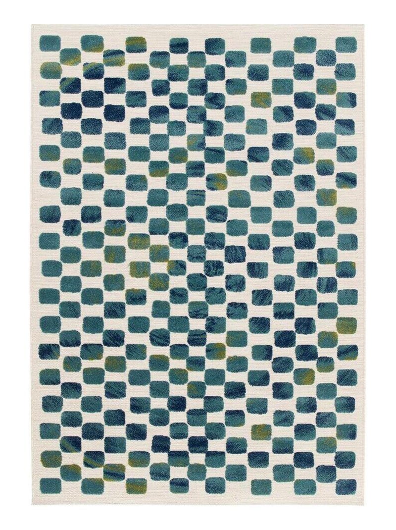 Tapis moderne intérieur et extérieur effet 3D vert Fez Vert - Kiabi