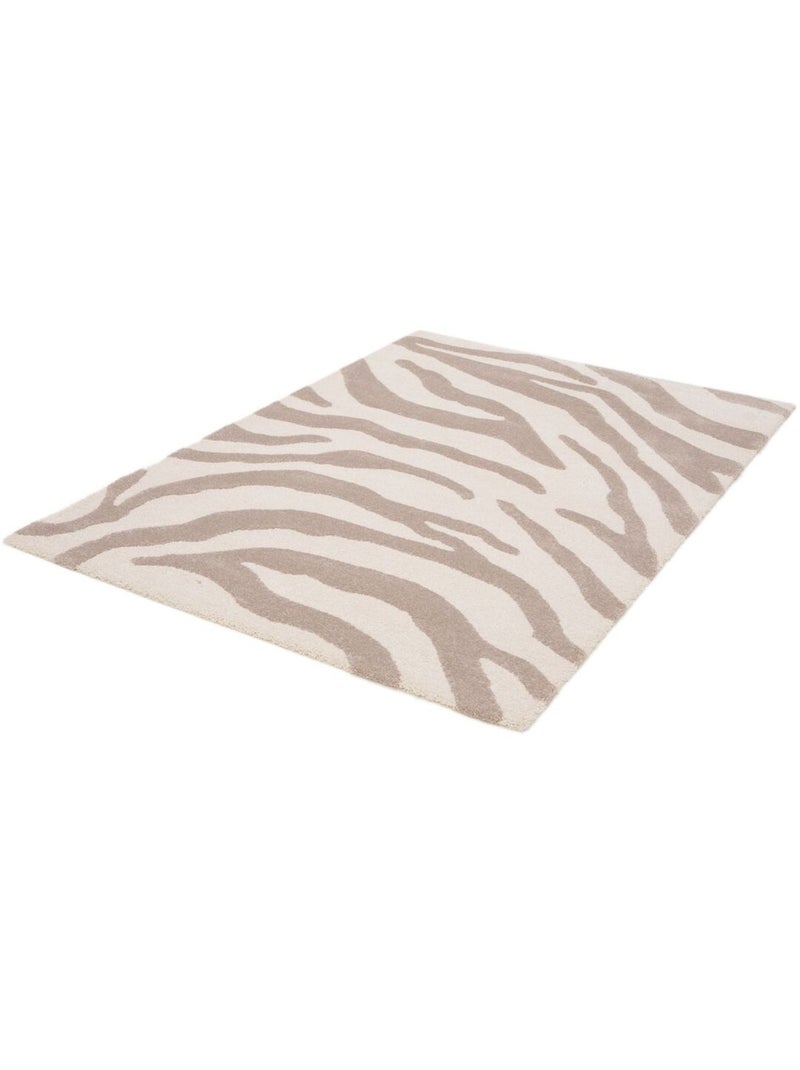 Tapis moderne motif zèbre rectangle Aloee Ecru - Kiabi
