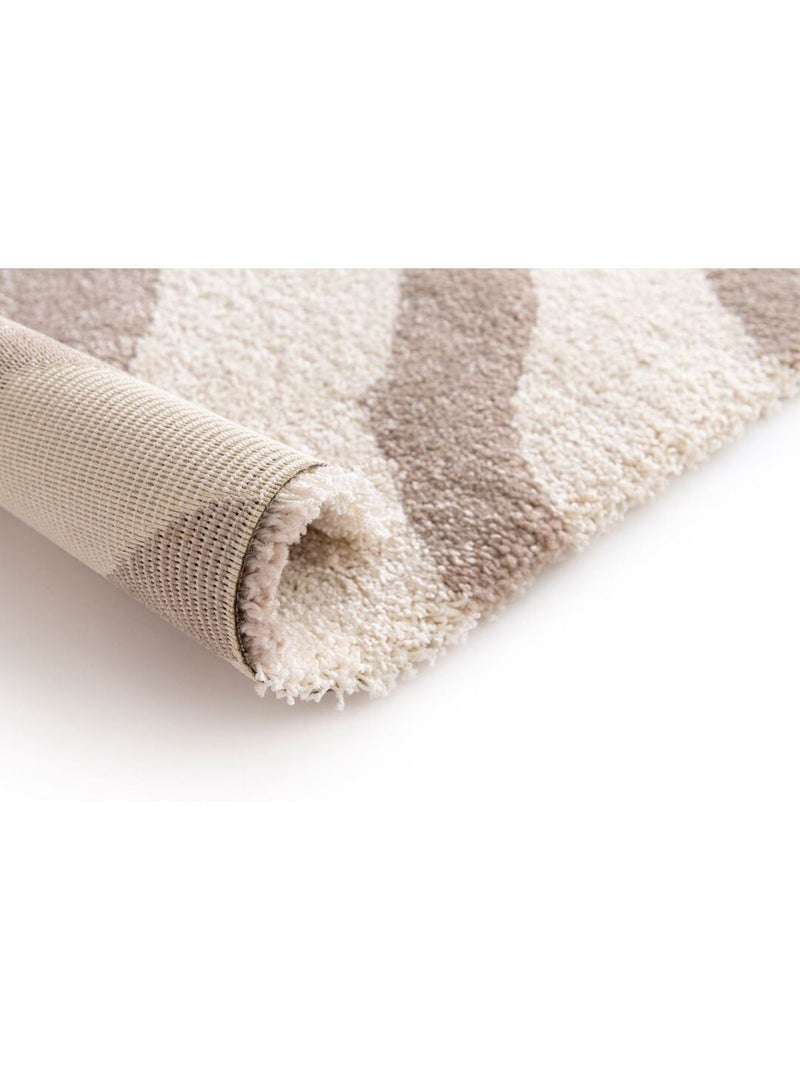 Tapis moderne motif zèbre rectangle Aloee Ecru - Kiabi