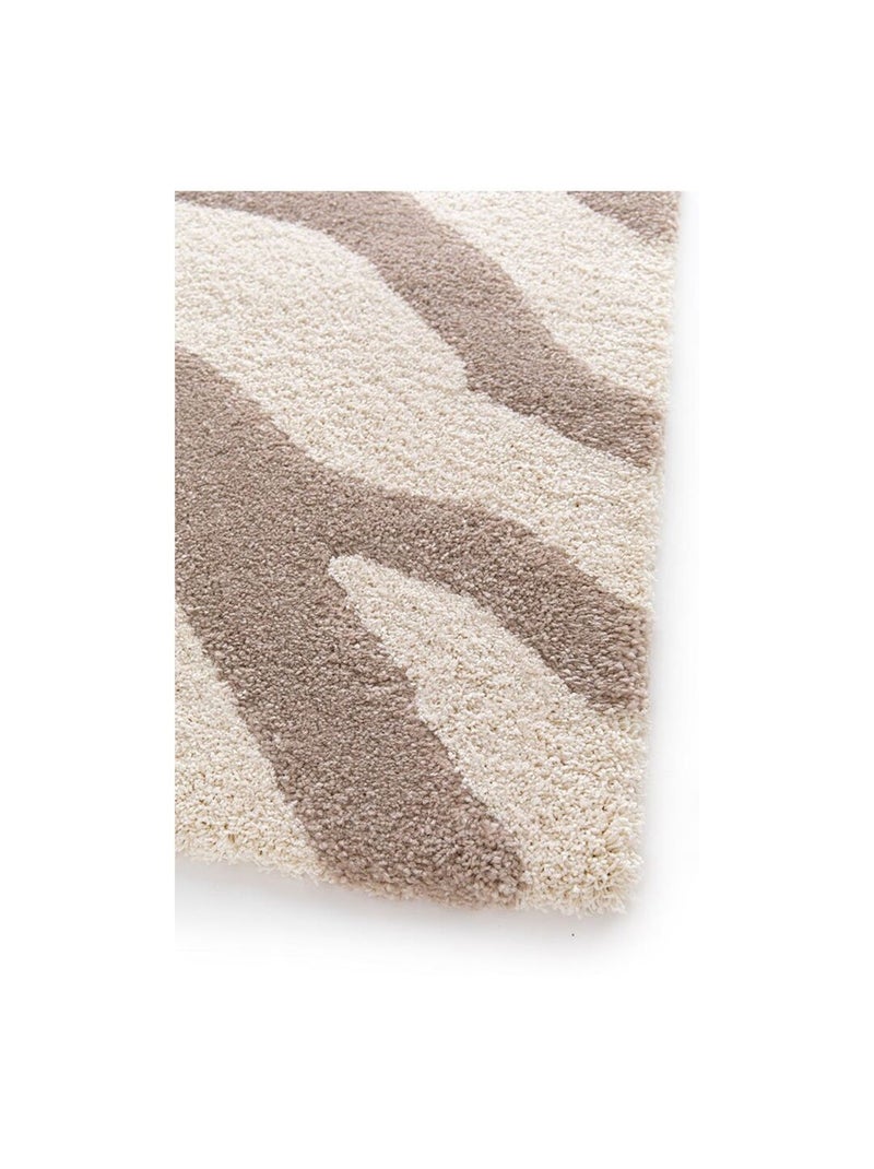 Tapis moderne motif zèbre rectangle Aloee Ecru - Kiabi