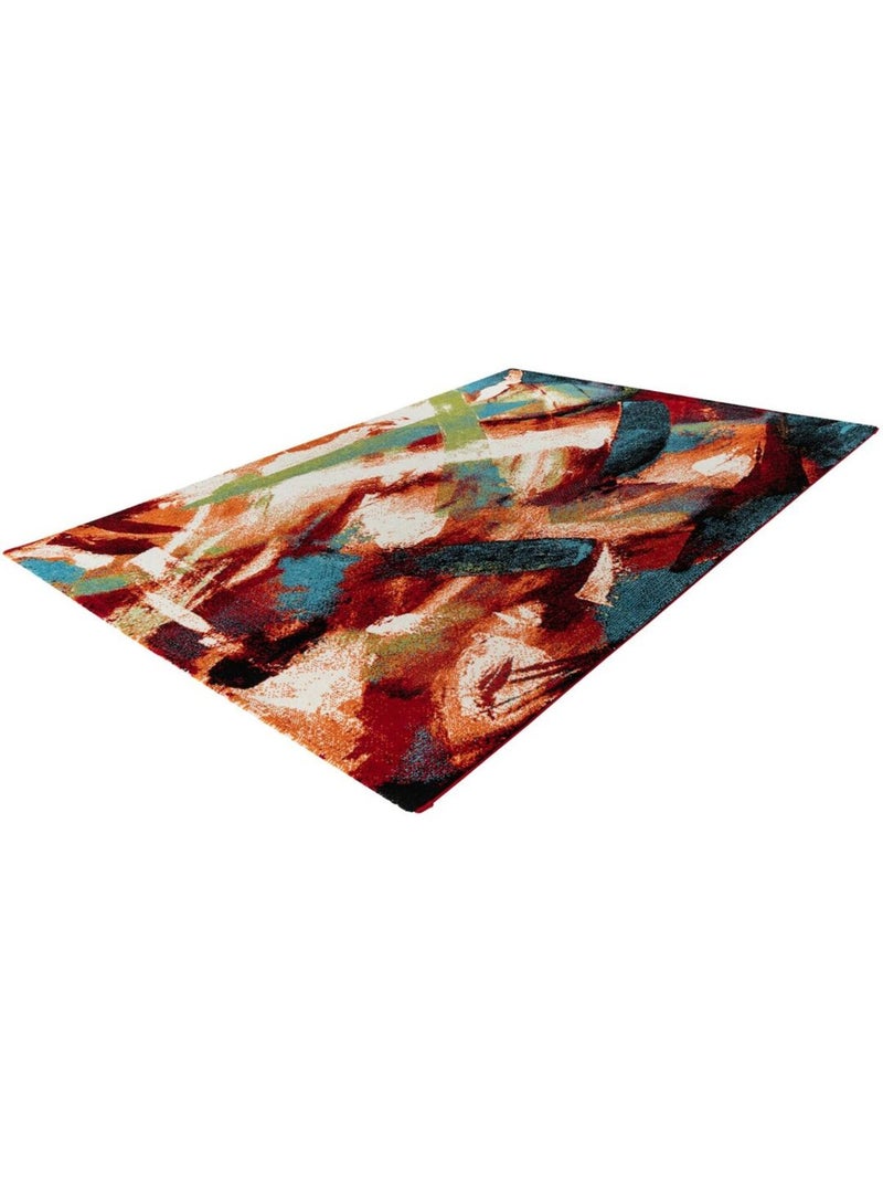 Tapis moderne multicolore courtes mèches Nakka Multicolore - Kiabi