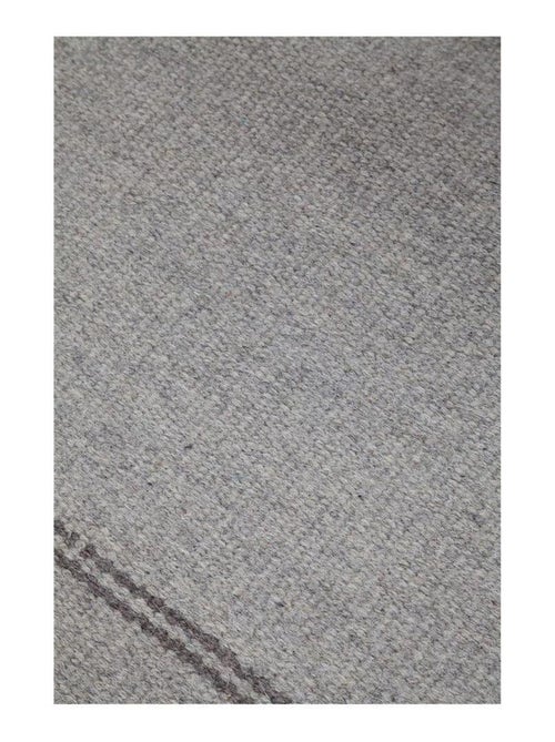 Tapis moderne plat laine et coton tissé main Lima - Kiabi