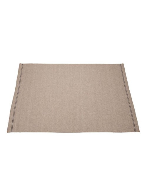Tapis moderne plat laine et coton tissé main Lima - Kiabi