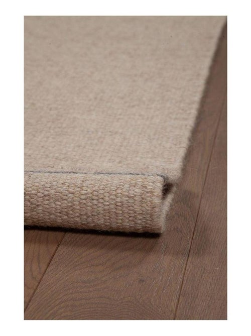 Tapis moderne plat laine et coton tissé main Lima - Kiabi