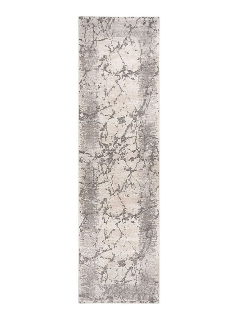 Tapis moderne poils ras abstrait Alva Beige - Kiabi