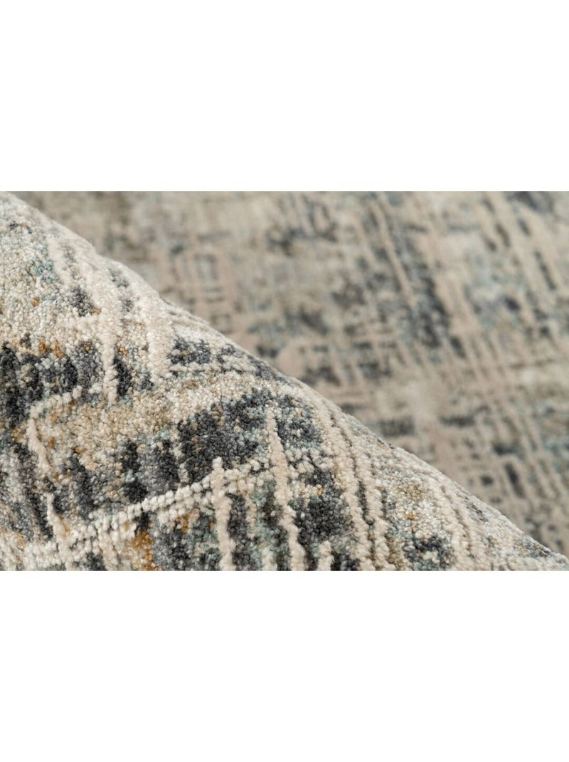 Tapis moderne rayé avec franges multicolore Dessert Multicolore - Kiabi