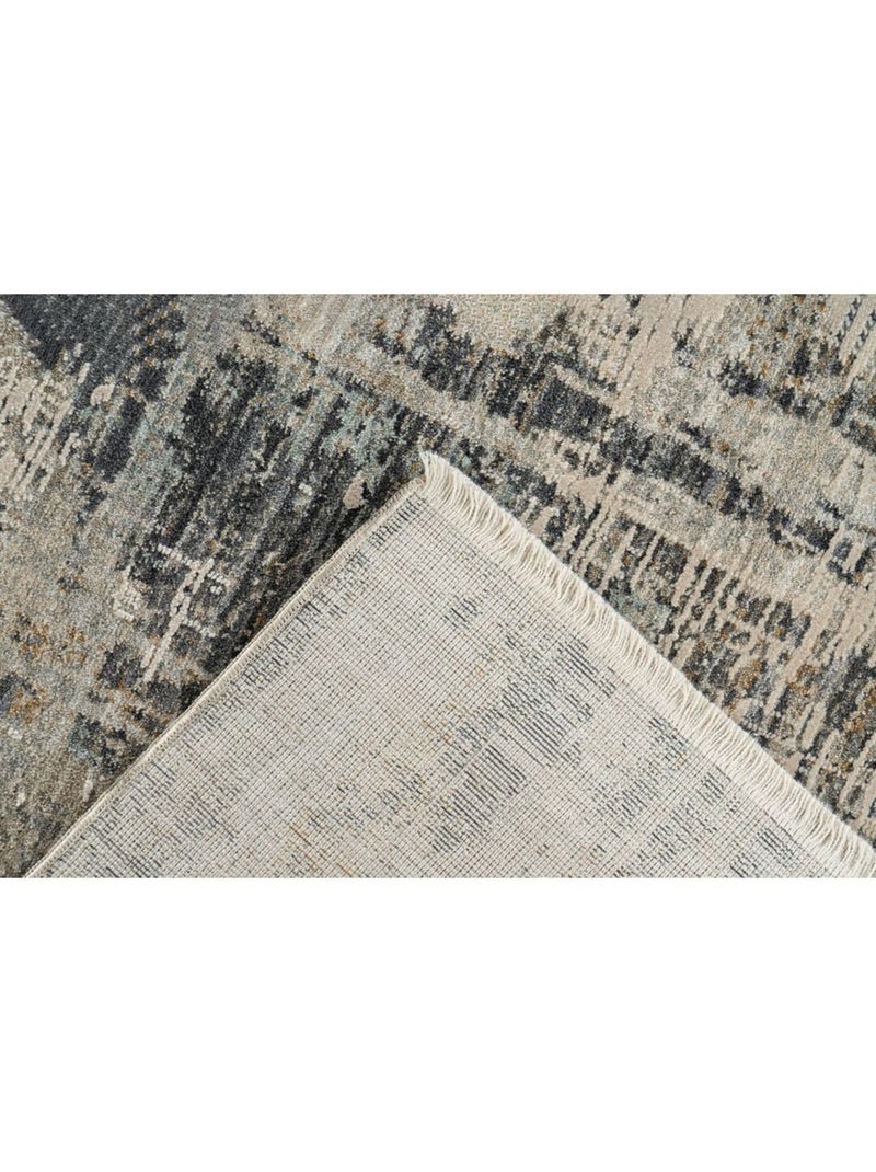 Tapis moderne rayé avec franges multicolore Dessert Multicolore - Kiabi