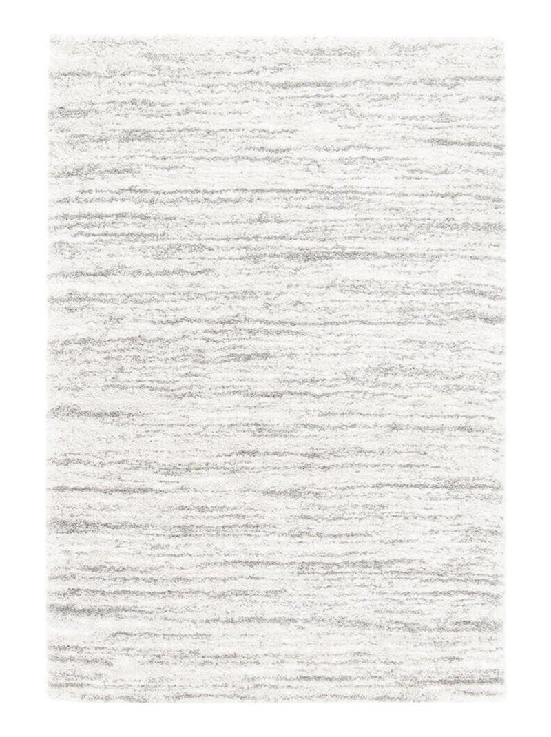 Tapis moderne shaggy rayé Harlowton Ecru - Kiabi