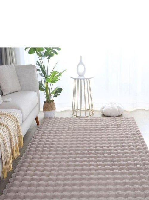 Tapis moelleux aspect 3D uni Whisper - Kiabi